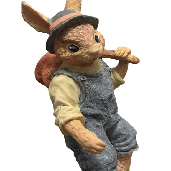 Vintage Easter Bunny Rabbit Music Box "Easter Parade" 8.25" - Picture 8 of 16